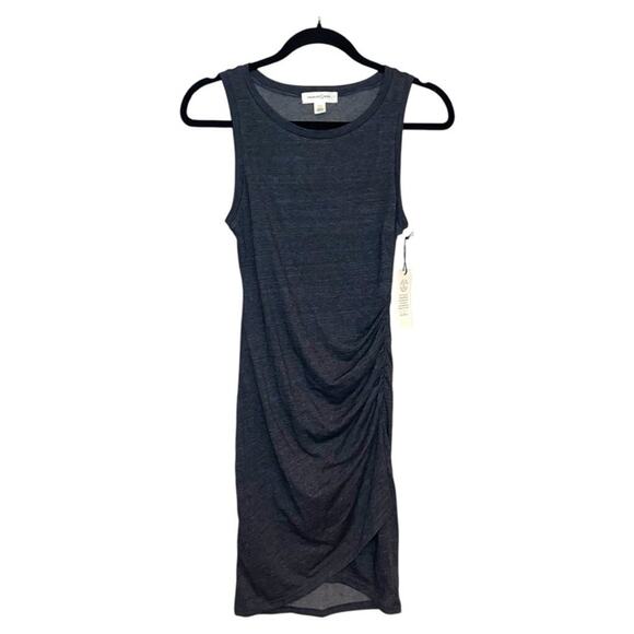 Treasure & Bond Navy Ruched Knit Bodycon Sheath Dress XXS NWT - Picture 2 of 5